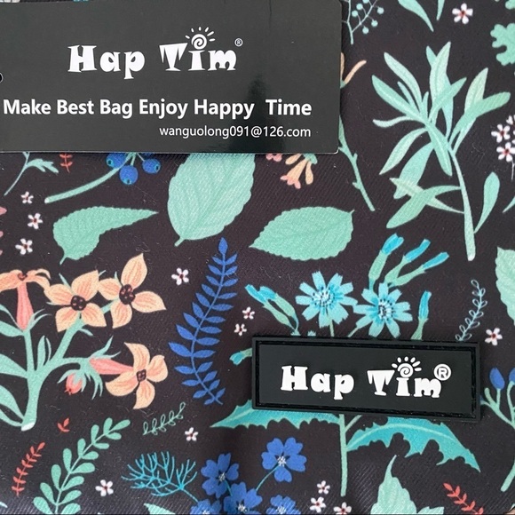 Insulated Lunch Bag Floral Print Hap Tim Black - Picture 4 of 4